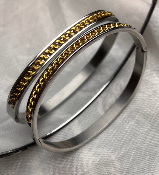 Silver-gold bracelate