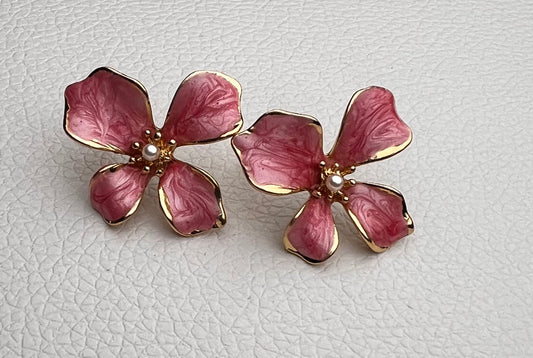 pink Flower earing