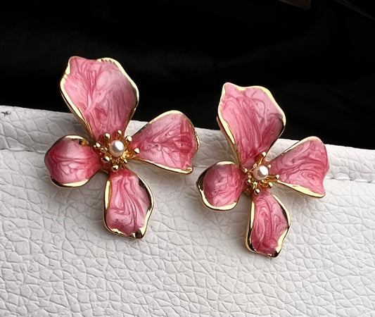 pink Flower earing